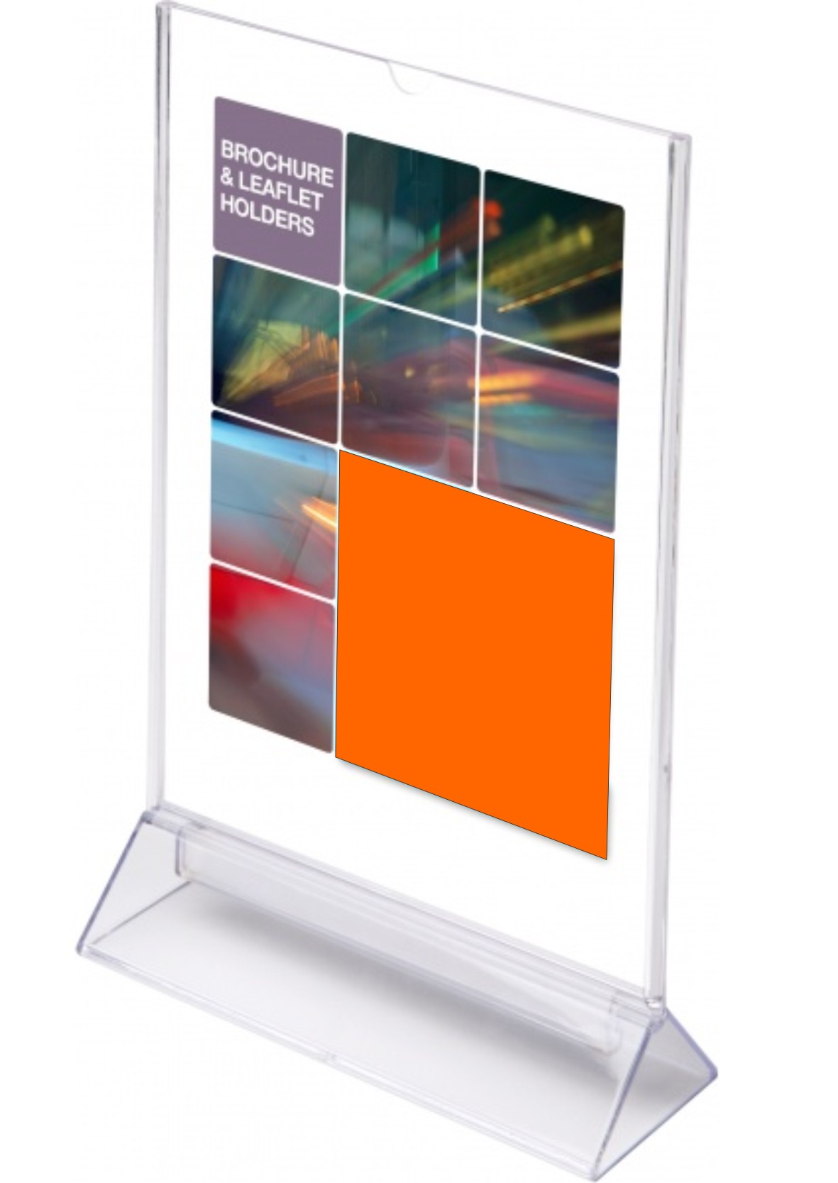 Portrait Triangular Base Menu Holders Signs for Churches